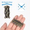 sourcing map 6Pcs 90 Degree Small Hinges for Wooden Box,