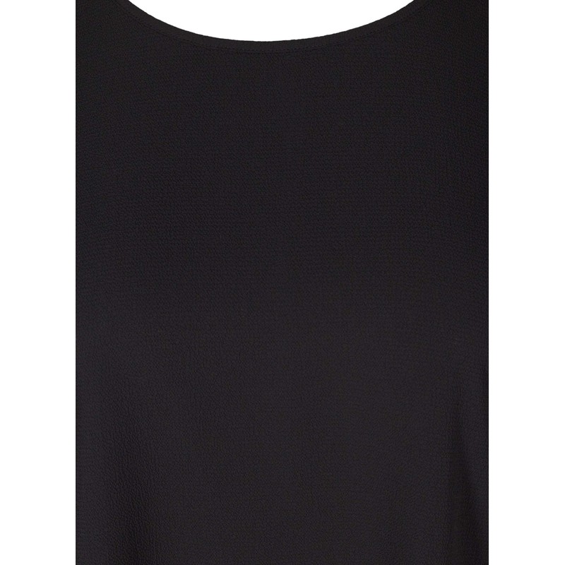 Zizzi Large Sizes Women's Short Sleeve Blouse with Crew Neck