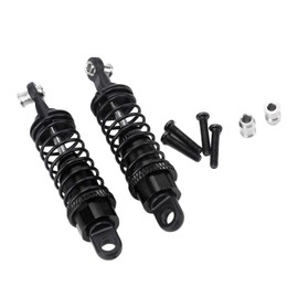 Tbest RC Shock Absorber Damper 2 Pieces Aluminum Alloy 1:18 Scale Remote Control Caterpillar Shock Absorber for WLtoys A959 A969 A979 K929 4WD 1/18 RC Car(Black)