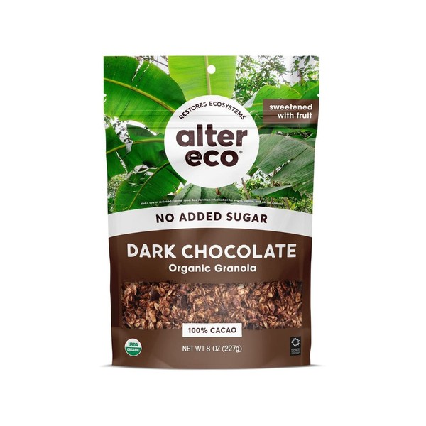 Alter Eco Dark Chocolate Granola, Healthy, Organic Breakfast & Snack,