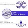Biiange Blue Crystal Mask - Women Masquerade Mask, Blue Rhinestone