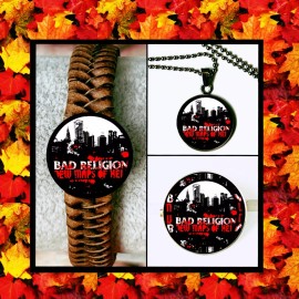 BAD RELIGION AMERICAN PUNKROCK L.A SET OF 3  BRACELETNECKL