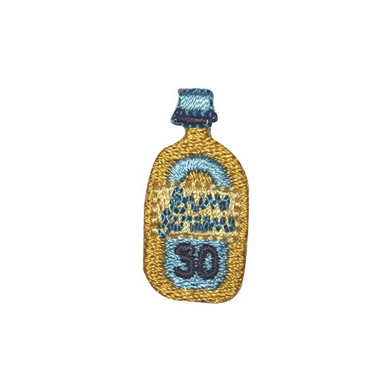 ID 8442 Sunscreen Bottle 30 SPF Patch Beach Tanning Embroidered