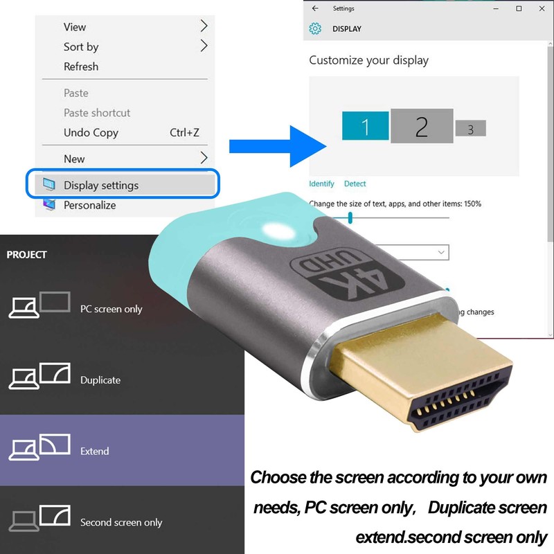 CybNemo HDMI Dummy Plug, EDID Emulator Headless Ghost Display Adapter