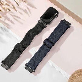 HQzon 2 Pack Stretchy 16mm Nylon Bands Compatible with FITVII HM08/MorePro HM08/Amzhero-Runfit D26/KALINCO Slim Fitness Tracker