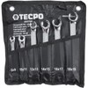 TECPO Brake Line Wrench 8-19 mm Ring Spanner Set Open