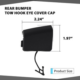 CHEDA Rear Bumper Tow Hook Eye Cover Cap Compatible with Dodge Journey 2011-2019 1TY40TZZAB