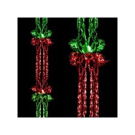 Widdle Gifts Ltd Christmas Foil Ceiling Decorations - Red/Green 30cm x 2.7M Garland 4679