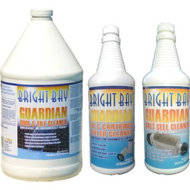 Guardian Pool Care Pack-Tile Cleaner (1 gal), Filter Cleaner (1 qt), Salt Cell Cleaner (1qt) - Grout/Glaze Safe, Pumice Stone Not Req'd