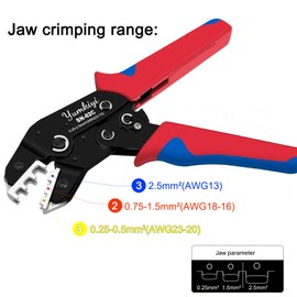 Yumkiyi Wire Crimping Tool set - AWG23-13, Nylon Terminal，Pre-Insulated Terminal Crimpers, for DIY, Automotive, and boat Wiring (YmSN-02C-280pcs)