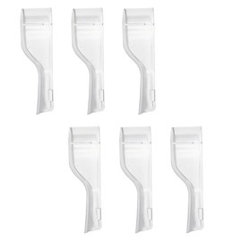 Travel Electric Toothbrush Heads Cover Plastic Protective Cap Case Compatible with Oral-B Long Dual-Heads Replacement Tooth Brush Heads(6 Pack) Clear