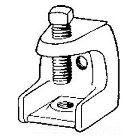Crouse-Hinds 531 Malleable Iron Beam Clamp/Insulator Support 1/4-20 Rod 3/4 Inch Jaw Opening Zinc Plated