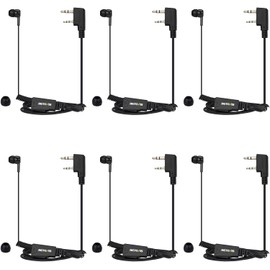 Retevis in-Ear Walkie Talkie Headset，Two Way Radio Earpiece with Mic, Coil Tube, 2 Pin, for RT22 RT21 RT19 H777, Compatible with Baofeng UV-5R NXGKET Walkie Talkie, Walkie Talkie Earpiece(6 Pack)