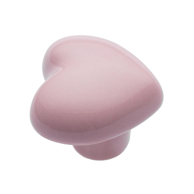 NAKUPENDA Pack of 6 Furniture Knobs Heart Shape Ceramic Cabinet