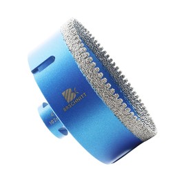 4 Inch Diamond Core Drill Bit for Porcelain Tile Ceramic Marble Granite Drilling,BRSCHNITT 1pc Vacuum Brazed Diamond Hole Saw with 5/8-11 Thread