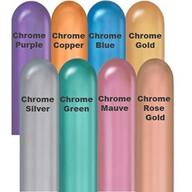 Qualatex 260Q Chrome 8 Color Assortment 100 Count