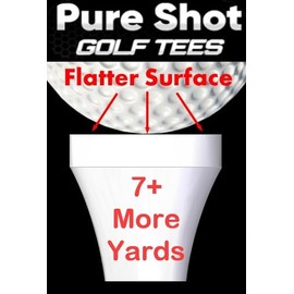 HD Products Pure Shot Golf Tee (20 per Package) 2-3/4" Long with 0.38" Wide Head. Flatter Head Resulting in No Reistance, Designed to Have Zero Interference on The Golf Ball. (20) (Red)