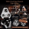 TISFA Cigar Punch with Cigar Holder Combo, Triple Cigar Punch