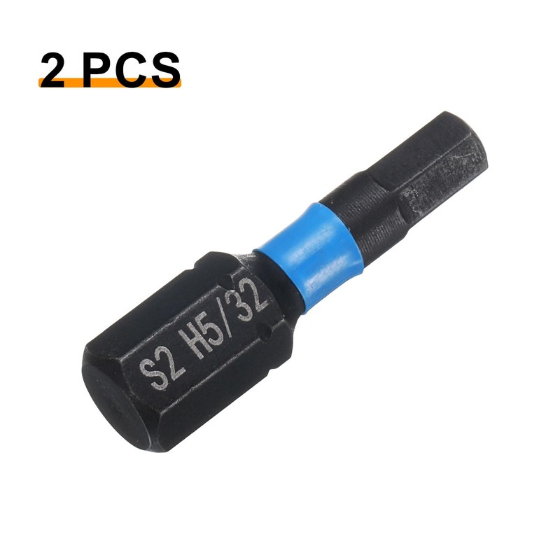 HARFINGTON 2pcs H5/32 SAE Hex Screwdriver Bit 1/4" Hex Shank
