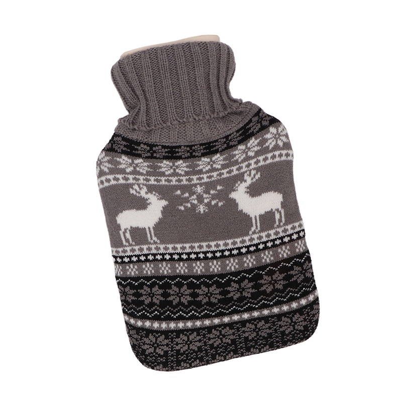 Rubber Hot Water Bottle With Waist Cover Knitted Cover Warm