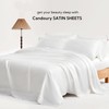Candoury Satin Sheets Queen Bed Set 4 Pcs, Soft and