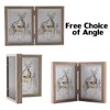 5x7 Picture Frames Double Hinged MDF Wood Grain Shadow Box