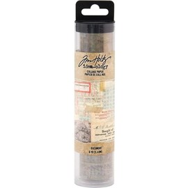 Tim Holtz Idea-Ology Collage Paper Rolls - Document, Travel and Typeset - Bundle of Three Rolls