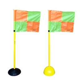Dawoori 1.2m Corner Flagpole for Football & School Sports Days Football Flag Rubber Dome Cone