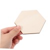 OHPHCALL 100pcs Unfinished Wooden Hexagon Slices Hexagon Shape Blanks for