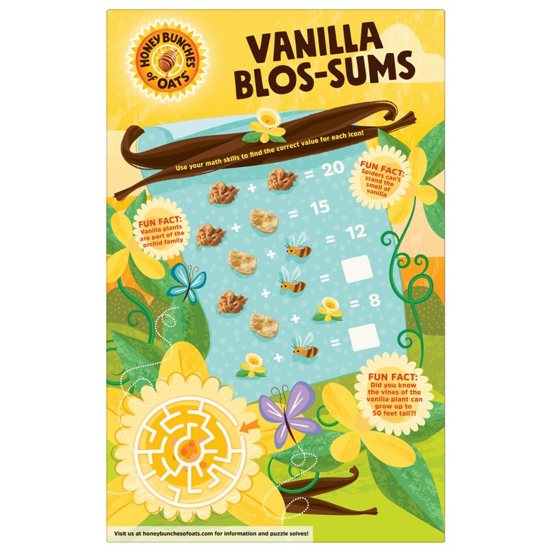 Honey Bunches of Oats Vanilla Cereal, Breakfast Cereal with Crunchy