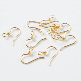 Saya Kobou Earring Parts, Earring Hooks, 316L Surgical Stainless Steel, Metal Allergy Compatible, 5 Pairs, 10 Pieces, 10 Units, Handmade Accessory Parts