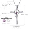 Suplight 925 Sterling Silver Cross Necklace Women June Birthstone Infinity