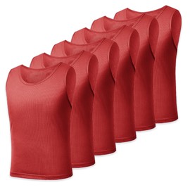 EVTHSU 6 Pack Pinnies for Adult/Youth/Kids, Sports Pennies for Soccer Basketball Football Team, Scrimmage Practice Jerseys