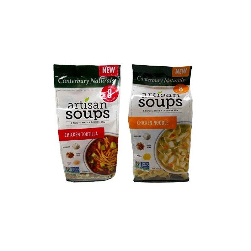 Canterbury Naturals Classic Artisan Soup Mix 2 Flavor Variety Bundle: