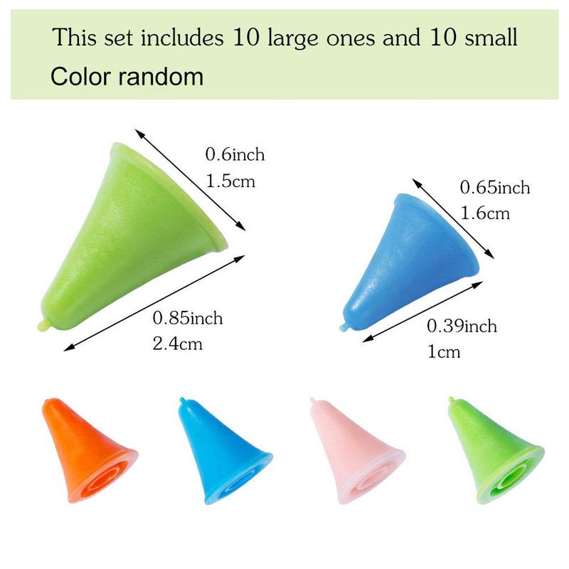 20 PCS Knitting Needles Point Protectors/Stoppers with Plastic Box, Include