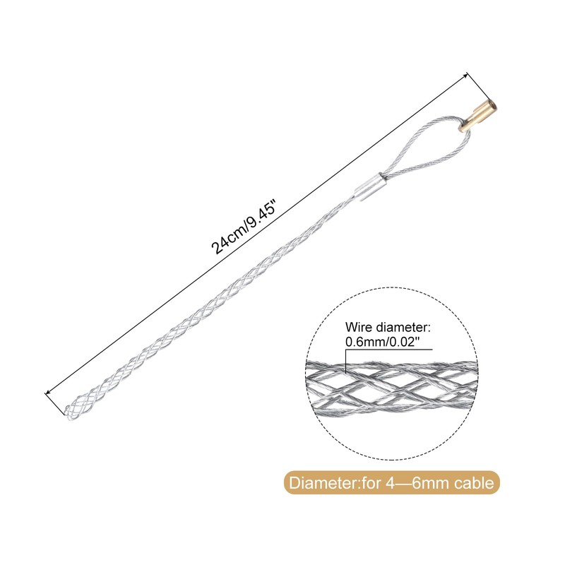 sourcing map Cable Pulling Grip for 4-6mm Cable,with 4.2mm Nut