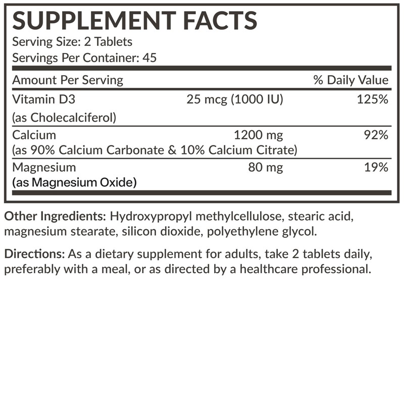 Futurebiotics Calcium 1200 MG Per Serving Sustained Release with Vitamin