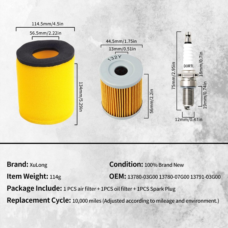 13781-19B00 Air Filter Oil Filter Spark Plug for Suzuki 2x4