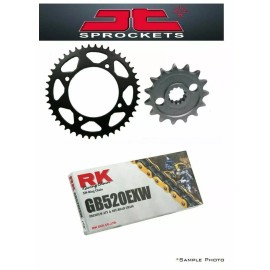 JT Sprockets/RK Honda XR650L 93-15 JT/RK 520EXW X-ring Gold Chain and Sprocket Kit