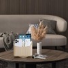 NICLNGSH PU Leather Remote Control Holder, 360 Degree Rotating Desk