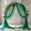 Wedding Arch Draping Fabric,1 Panel 18FT Emerald Green Sheer Chiffon