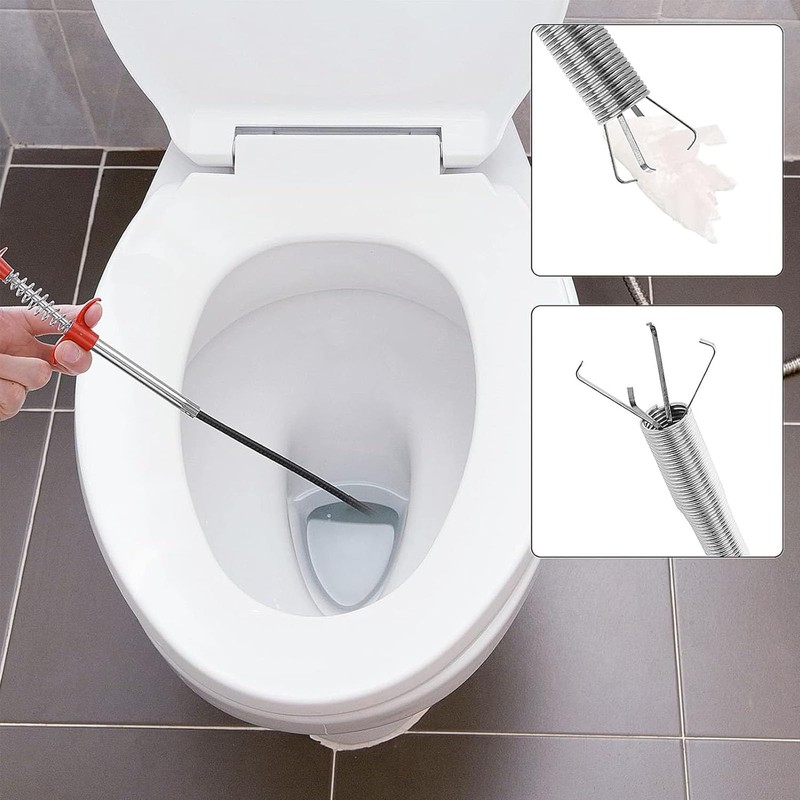 Drain Snake Hair Drain Clog Remover, 116 Inch Flexible Claw