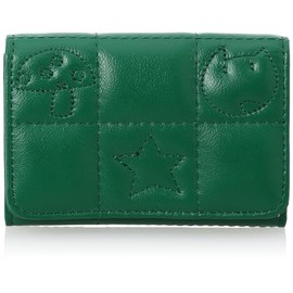 Tsumori Chisato Card Case, Mini Wallet, Cat Quilting, green