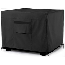 Fire Pit Cover Square, 32×32 lnch Heavy Duty Waterproof 600D Polyester PVC Coated Fabric Outdoor Fire Pit Cover, Fire Pit Covers for 30/31/32 Inch Outdoor Fire Pits, Black