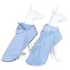 MAMORE Dog Raincoat, Reversible Waterproof Hooded Reflective Lattice Lining Double