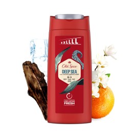 Old Spice Deep Sea Shower Gel & Shampoo For Men 675 ml, 3-in-1 Body-Hair-Face Wash, Long-lasting Fresh