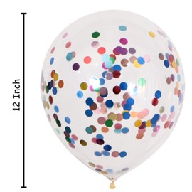 12 Inches Confetti Glitter Latex Balloons Birthday Party Decor Weddings Valentines Day Mix Round Confetti Pack of 10