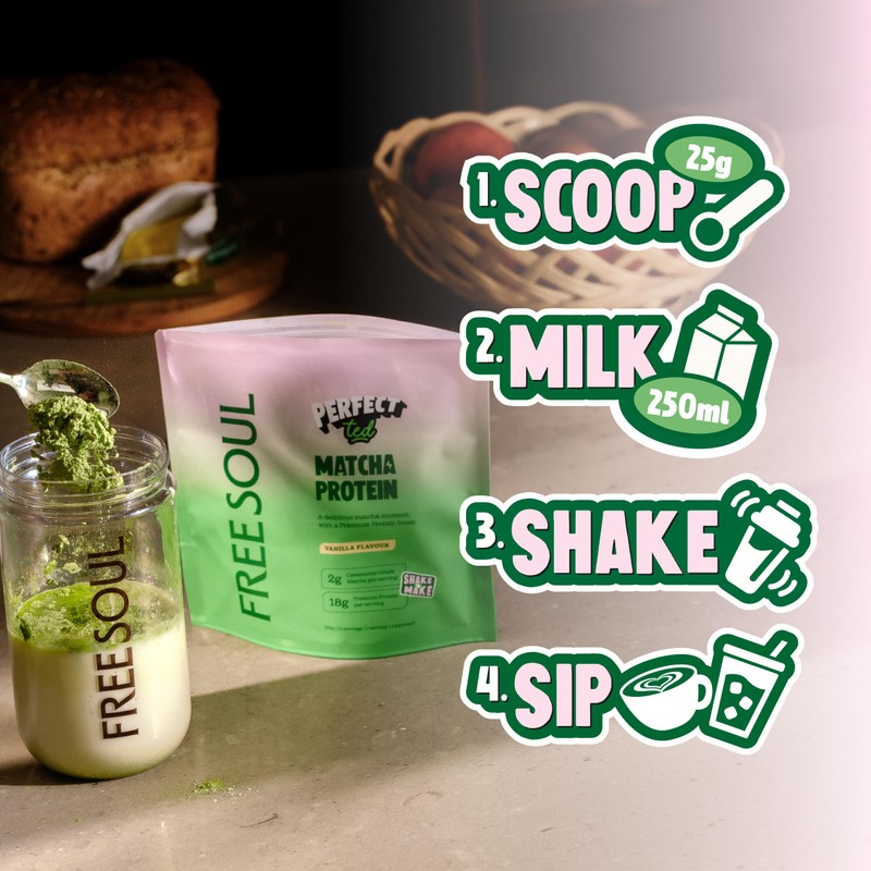 PerfectTed Matcha Protein Powder | 18g Protein Per Serving |
