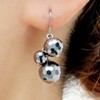 GOLD STONE Terahertz Earrings, For Both Ears, Grape Clusters, Sparkling,