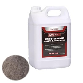 Brown Corundum Abrasive Blasting Media (Brown Aluminum Oxide) 12LBS 100GRIT Medium to Fine Sand Blasting Abrasive Media for Blasting Cabinet or Blasting Guns